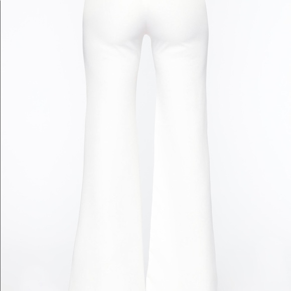IVORY BUTTON FLARE PANTS  M - Picture 4 of 6